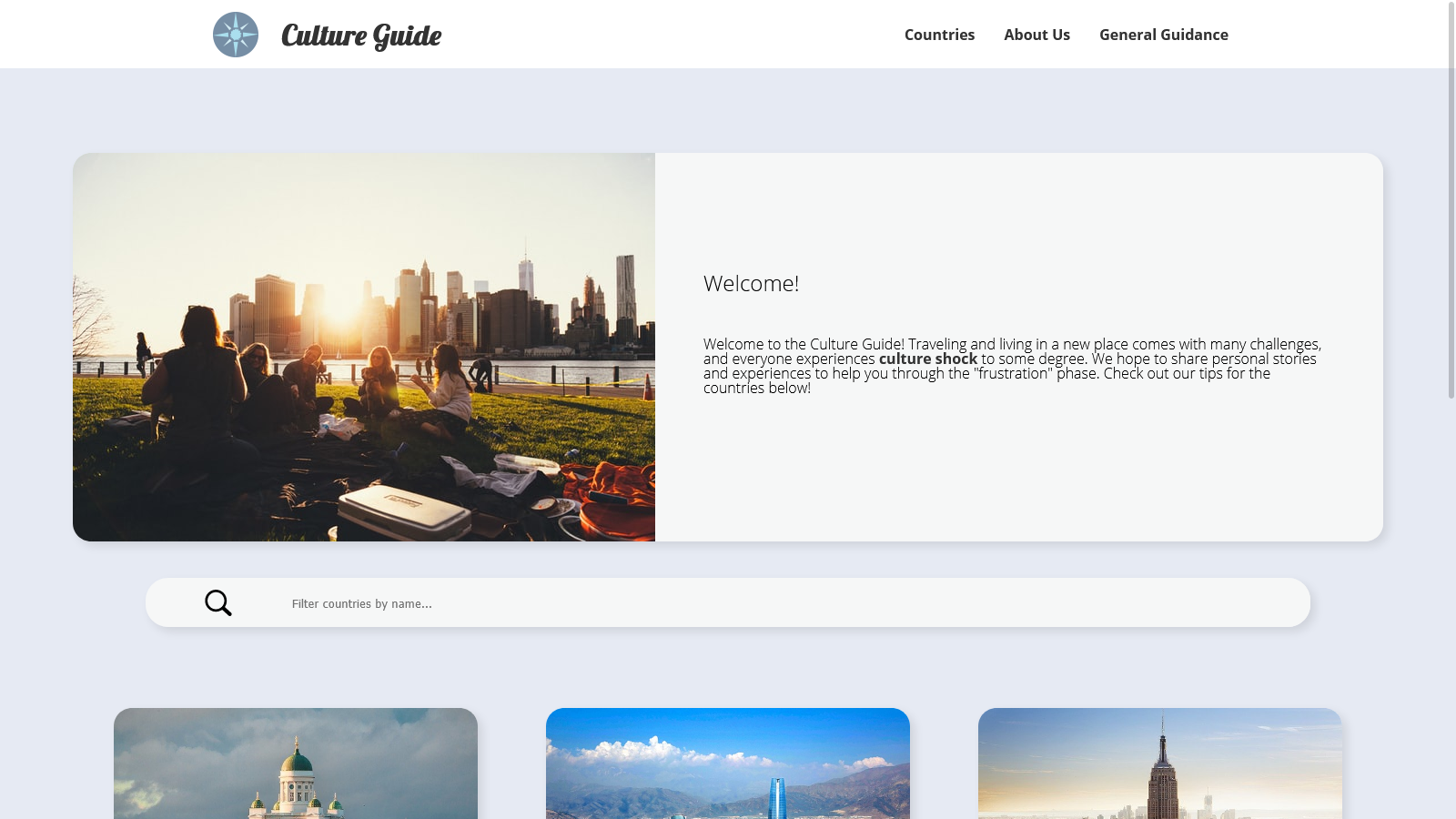 Culture Guide Site Preview (desktop)