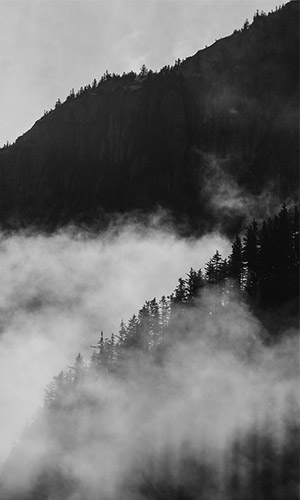 Foggy mountains